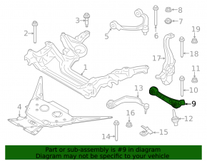 Lower control arm, front right, rear, BMW 8 G15 G16 20-25 M8