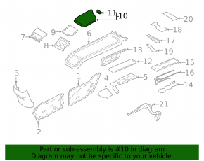 Volvo XC60 18-26 armrest, brown leather