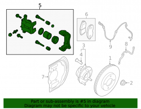 Front right caliper Nissan Rogue 14-20