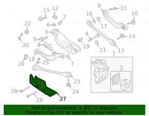 Lower control arm spring pad, rear right, Audi A6 C8 19-25