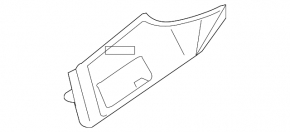 Front panel trim, left upper, Audi Q7 20-26, gloss black