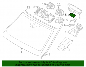 BMW X2 F39 18-23 interior mirror trim seal
