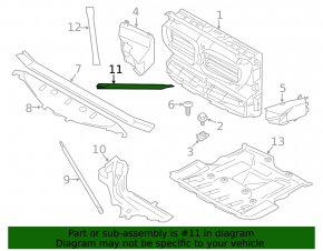 Left strut brace BMW 5 F10 10-16