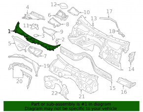 Windscreen wiper grille plastic BMW 4 F32/33/36 14-20 broken