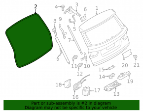 The rubber seal on the trunk door of a BMW X3 F25 11-17 has tears.