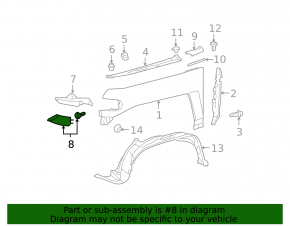 Front left headlight molding for Toyota FJ Cruiser 2007-2014