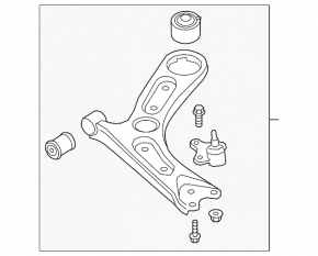 Lower control arm front left Kia Forte 19-24 CTR