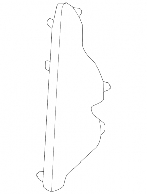 Left side front panel trim for Toyota Camry V55 15-17 USA, black