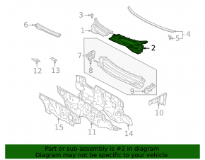 Windscreen wiper grille plastic left Toyota Corolla e12 02-06 5d crack in mount