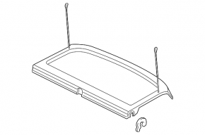 Luggage compartment shelf VW Golf 15-21 5d black