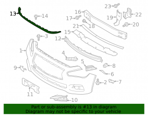 Seal bumper-hood Infiniti Q50 14-
