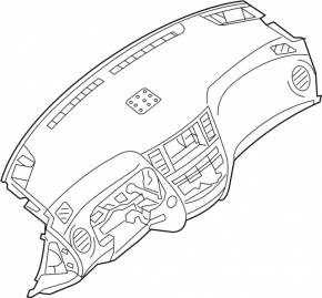 Torpedo front panel without AIRBAG Infiniti JX35 QX60 16-16 rest graphite
