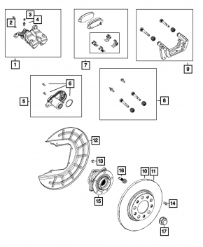 Rear left brake disc Jeep Compass 17-22