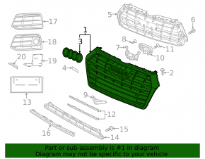 Radiator grill grill Audi Q5 80A 18-20