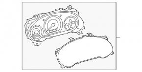 Instrument cluster for Toyota Sienna 11-14 Base, L, LE