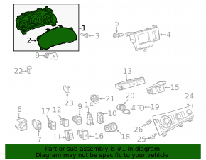 Instrument cluster Toyota Sienna 11-14 Base, L, LE