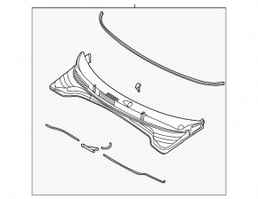 Kia Soul 20-25 plastic windshield wiper grille