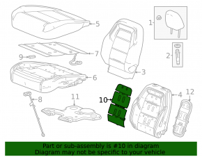Heated driver's backrest Chevrolet Equinox EV 24-26