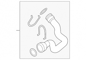 Upper cooling hose for Audi Q5 8R 09-17 2.0T, hybrid