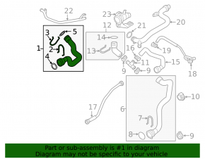 Upper cooling pipe Audi Q5 8R 09-17 2.0T, hybrid
