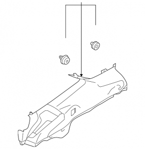 Rear pillar trim left Subaru Forester 19-24 SK gray