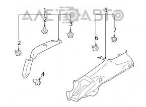 Rear pillar trim left Subaru Forester 19-24 SK gray