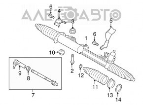 Steering tip left Porsche Cayenne 958 11-17 CTR