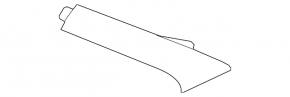 Trunk door trim side right Nissan Rogue 14-20 black