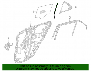 Door trim side rear right Mercedes W167 GLE 350 450 20-23 rear