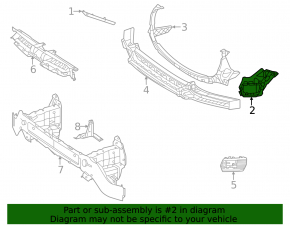 Front bumper bracket left Mercedes W167 GLE 350 24-26