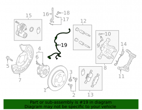 ABS sensor rear left Mazda 3 19- AWD
