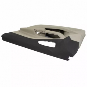 Door trim panel, front right, Ford Escape MK3 13-16 pre-restored, black with black plastic insert, leather armrest
