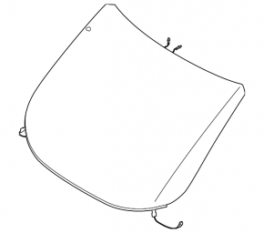 Windshield Ford Transit Connect MK2 13-18 navigation, under sensor, without heating