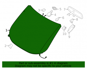 Windshield Ford Transit Connect MK2 13-18 navigation, under sensor, without heating