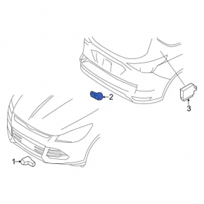 Lincoln Corsair 20-26 Rear Bumper Parking Sensor