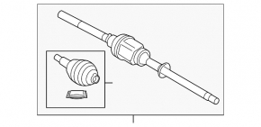 Front left half-shaft drive for Land Rover Range Rover Evoque 12-18