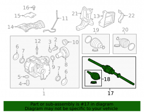 Front left half-shaft drive for Land Rover Range Rover Evoque 12-18