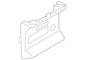 Land Rover Range Rover Velar 18-23 black rear lower center console trim