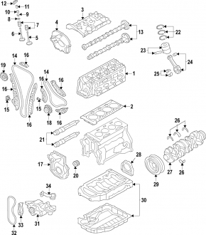 Camshaft with gear exhaust Audi Q5 8R 13-17 CPMB 2.0T