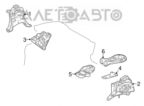 Left engine mount for Toyota Prius 50 16-22