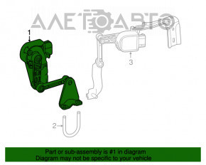 Body tilt sensor with front left rod Mercedes GLA 14-20