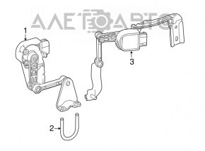 Body tilt sensor with front left rod Mercedes GLA 14-20