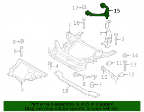 Upper front left control arm BMW X5 F15 14-18 +30 min