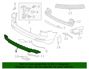 Volvo XC60 18-21 rear bumper lip structure