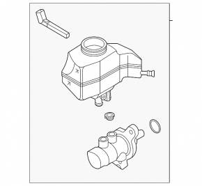 Master brake cylinder with reservoir Audi A3 22-26