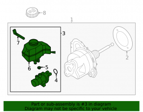 Master brake cylinder with reservoir Audi A3 22-26