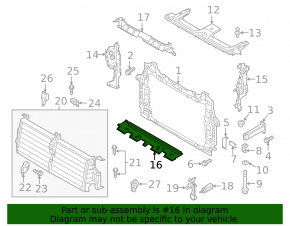 Lower radiator deflector Audi Q7 16- 3.0T
