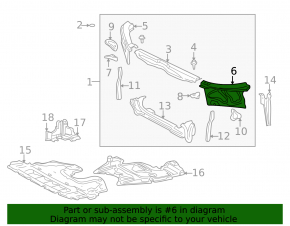 TV bracket, left eyelash, Lexus IS200 IS300 99-05