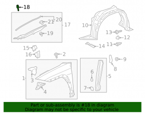 Bonnet bumper left Lexus RX350 RX450h 16-22
