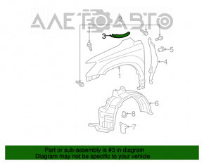Windscreen wiper seal left Lexus RX300 RX330 RX350 RX400h 04-09
